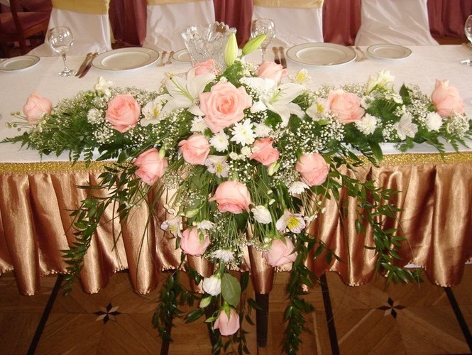 оформление свадьбы цветами